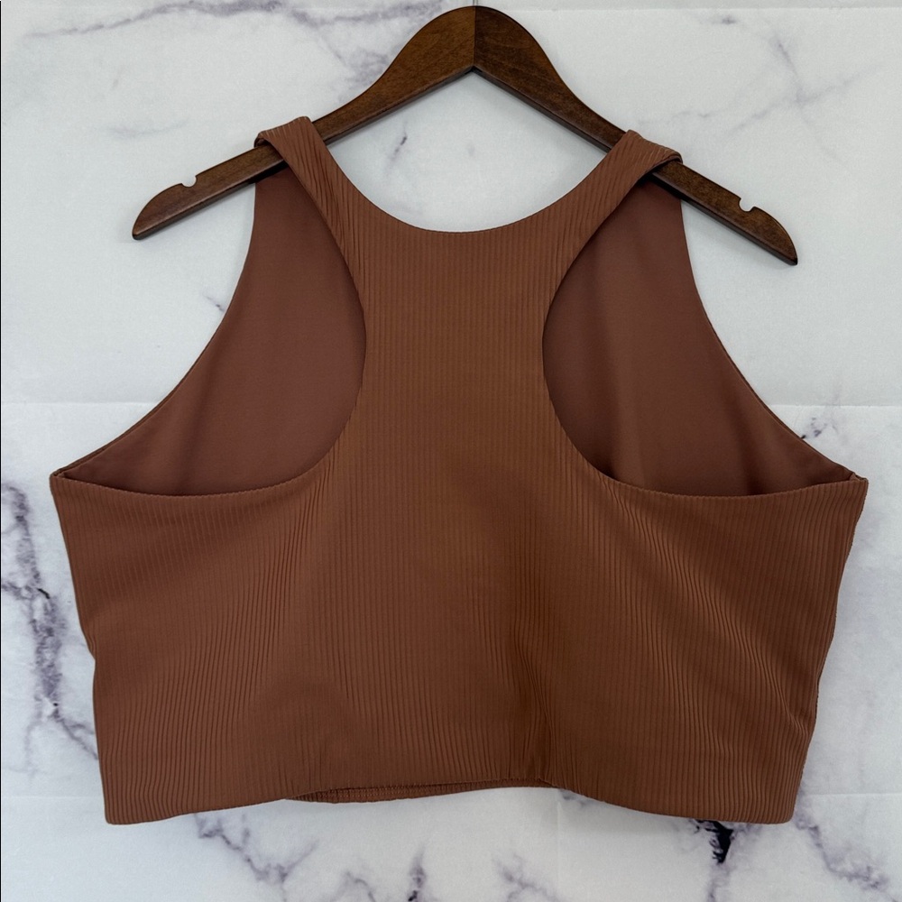 GIRLFRIEND COLLECTIVE Rib Paloma Racerback Bra Rye 5XL - Picture 8 of 8